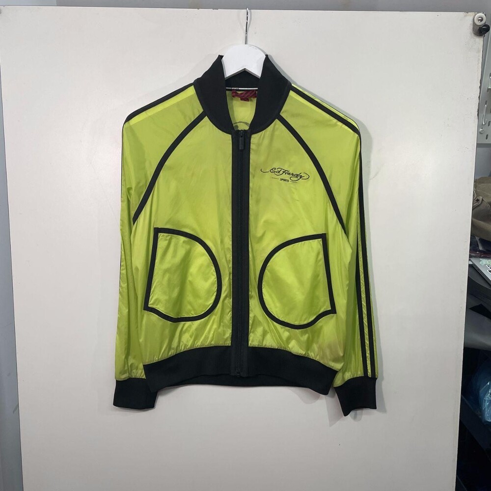 Ed Hardy Men's Green and Yellow Jacket